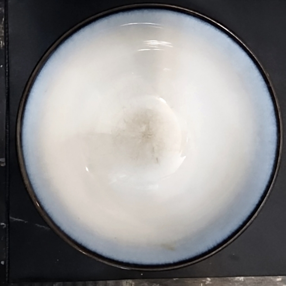 Sango Concepts Eggplant Cereal Soup Bowls Blue White 7.25"